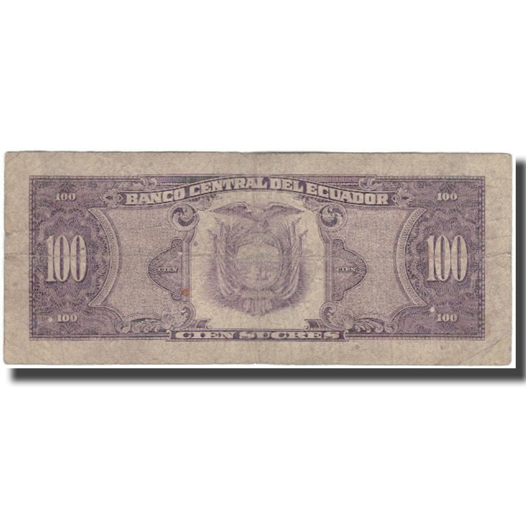 Banknote, Ecuador, 100 Sucres, 1990-04-20, KM:123, F(12-15)