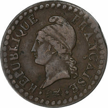 France, 1 Centime, Dupré, AN 7, Paris, Cuivre, TB, Gadoury:76