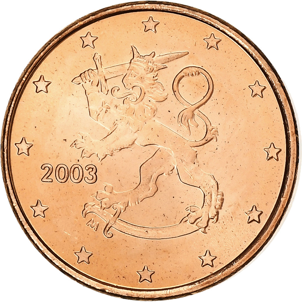Finlandia, Euro Cent, 2003, Vantaa, Acciaio placcato rame, SPL, KM:98