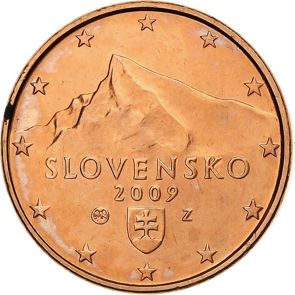 Slovakia, Euro Cent, 2009, Kremnica, Copper Plated Steel, MS(63), KM:95