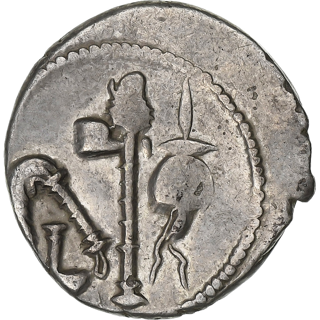 Julius Caesar, Denarius, 49-48 BC, Military mint, Plata, MBC+, Crawford:443/1