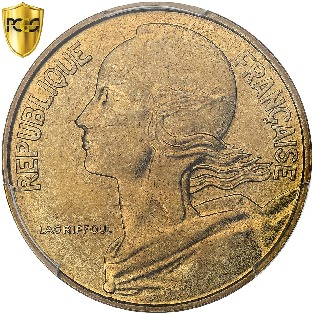 France, 10 Centimes, Marianne, 1980, Paris, Bronze-Aluminium, PCGS, MS66