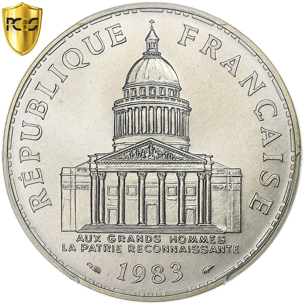 Francia, 100 Francs, Panthéon, 1983, Paris, Argento, PCGS, MS69, Gadoury:898