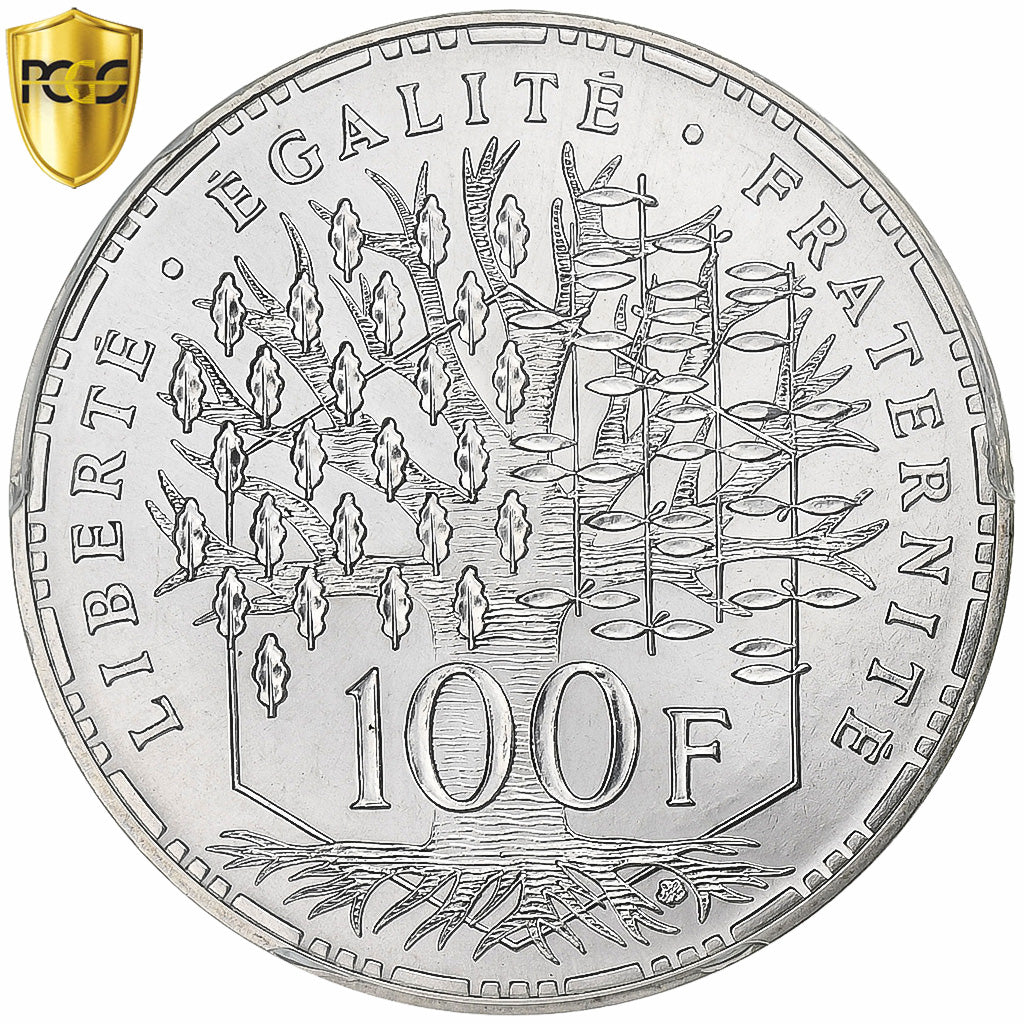 France, 100 Francs, Panthéon, 1985, Paris, Silver, PCGS, MS69, Gadoury:898