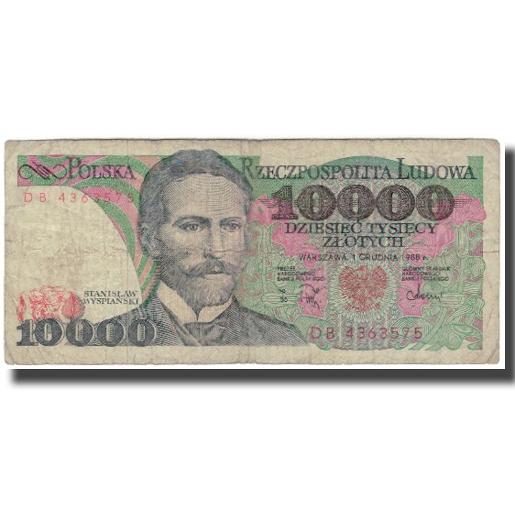 Banknote, Poland, 10,000 Zlotych, 1988, KM:151b, VG(8-10)