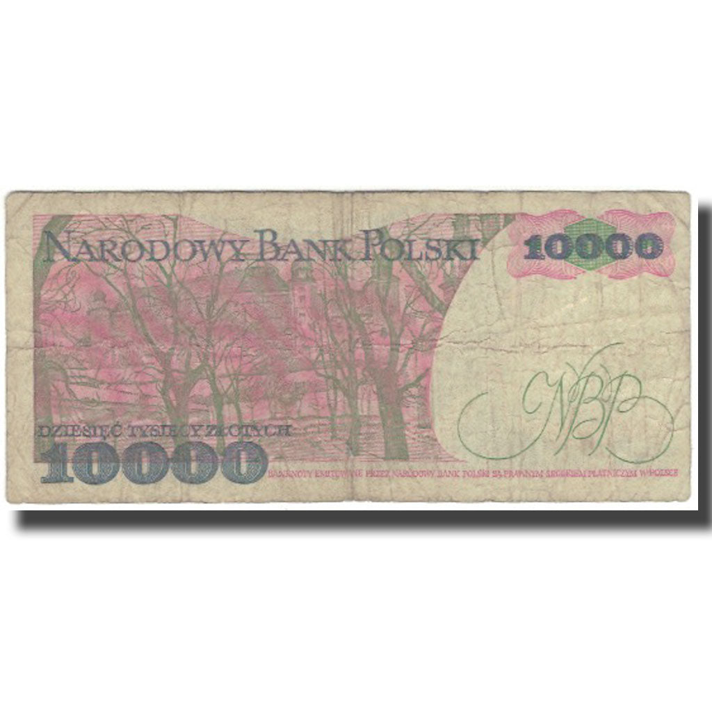 Banknote, Poland, 10,000 Zlotych, 1988, KM:151b, VG(8-10)