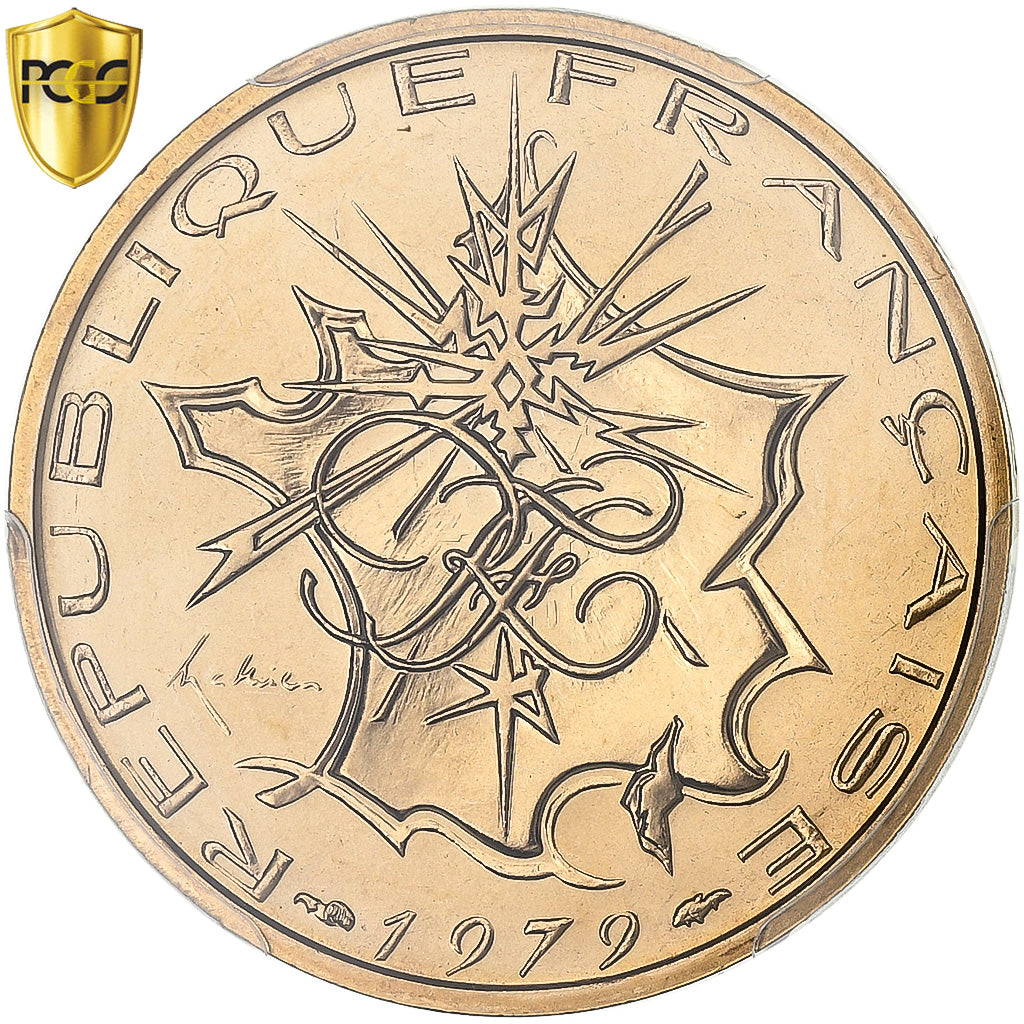 France, 10 Francs, Mathieu, 1979, Paris, Tranche B, Cupro-nickel, PCGS, MS67