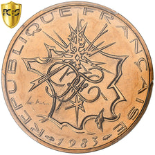 France, 10 Francs, Mathieu, 1983, Paris, Tranche A, Copper-nickel, PCGS, MS68