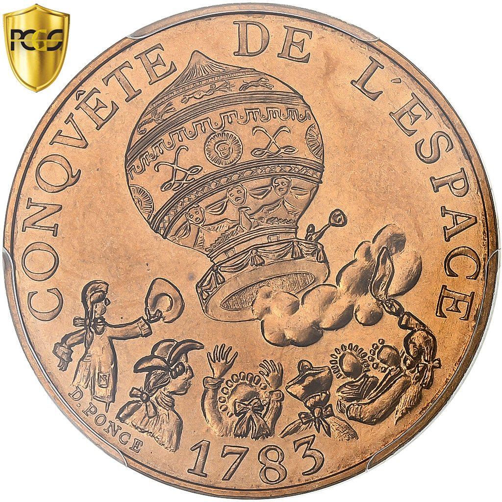 Francja, 10 Francs, Conquête de l'espace, 1983, Paris, Tranche B