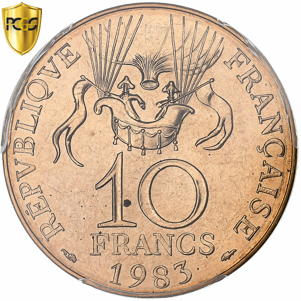 Francja, 10 Francs, Conquête de l'espace, 1983, Paris, Tranche B