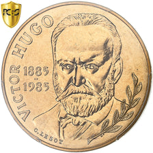 Francia, 10 Francs, Victor Hugo, 1985, Paris, Tranche B, Rame-nichel, PCGS