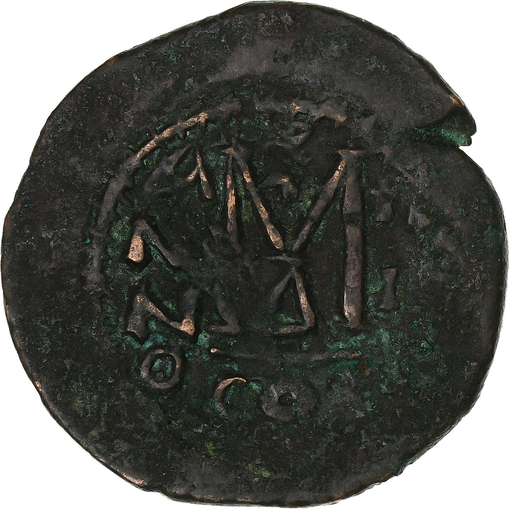 Heraclius, with Heraclius Constantine, Follis, 610-641, Constantinople, Bronze