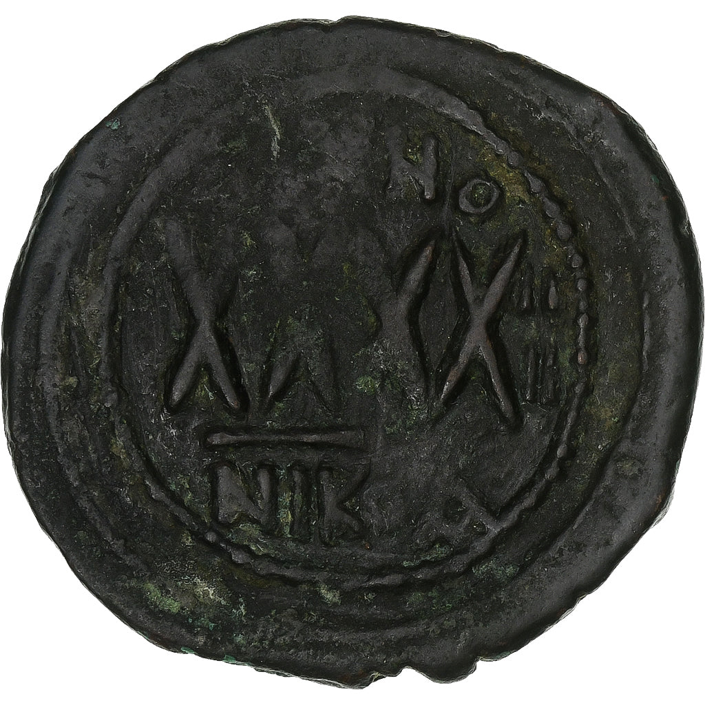 Phocas, Follis, 605-606, Nicomedia, Bronze, VF(30-35), Sear:659