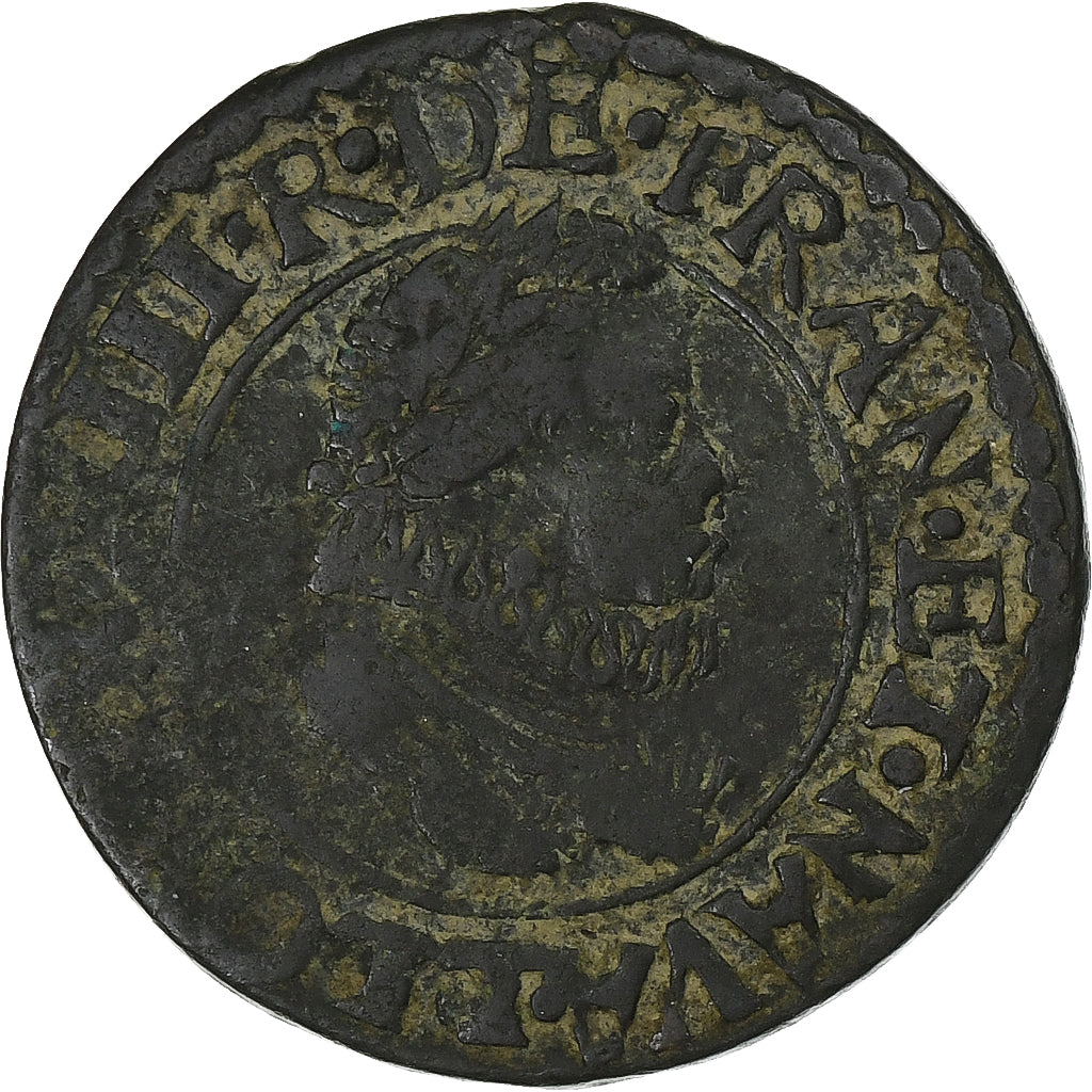 Frankreich, Louis XIII, Double Tournois, 1615, Nantes, Kupfer, S+, CGKL:378