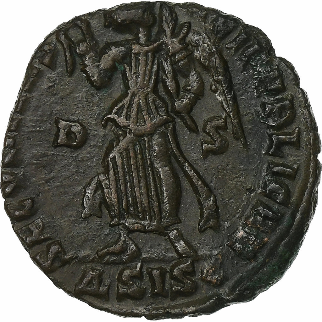 Valentinian I, Follis, 367-375, Siscia, Bronze, AU(55-58), RIC:15a