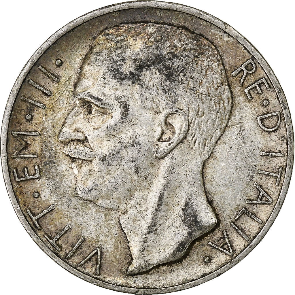 Italy, Vittorio Emanuele III, 10 Lire, 1927, Rome, Silver, EF(40-45), KM:68.2