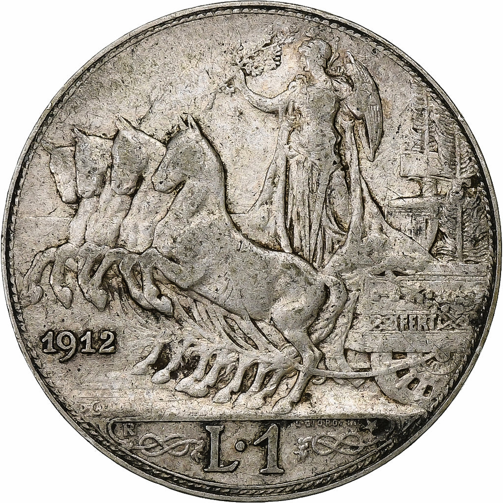 Italie, Victor Emmanuel III, Lira, 1912, Rome, Argent, TB+, KM:45