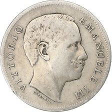 Italy, Vittorio Emanuele III, Lira, 1906, Rome, Silver, VF(30-35), KM:32