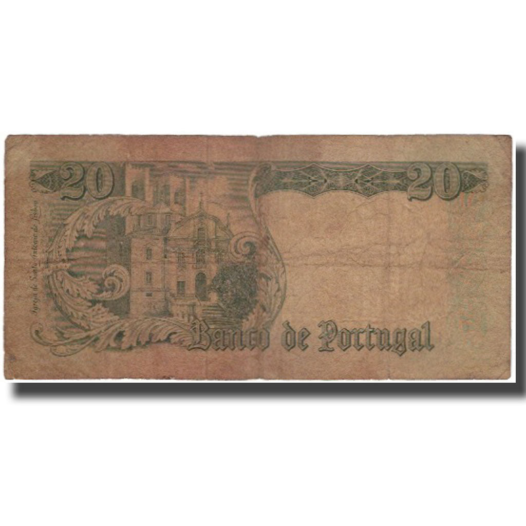 Banconote, Portogallo, 20 Escudos, 1964-05-26, KM:167a, D+