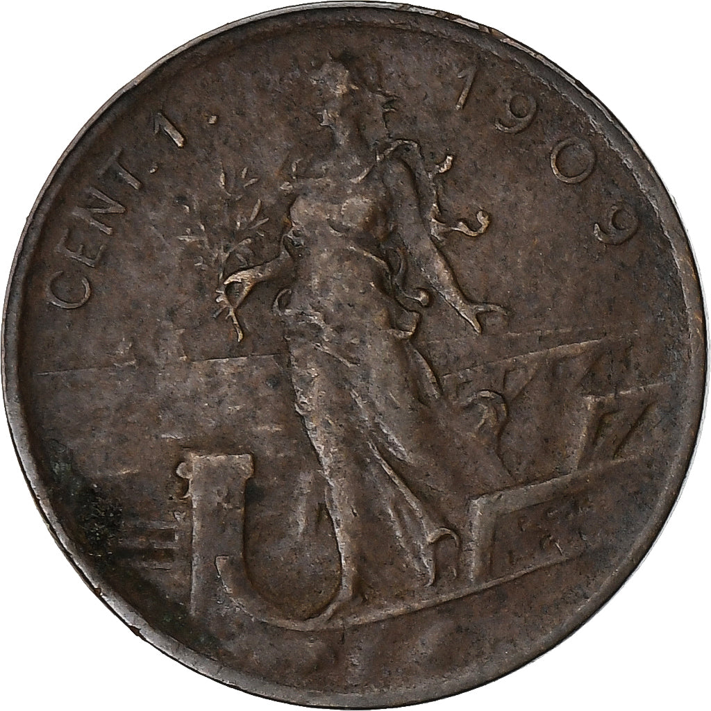 Italie, Victor Emmanuel III, Centesimo, 1909, Rome, Bronze, TTB, KM:40