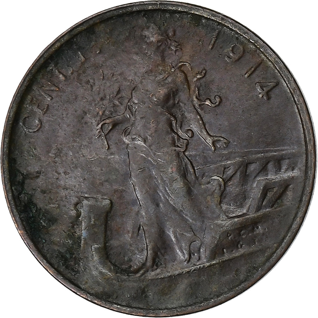 Italia, Vittorio Emanuele III, Centesimo, 1914, Rome, Bronzo, BB, KM:40