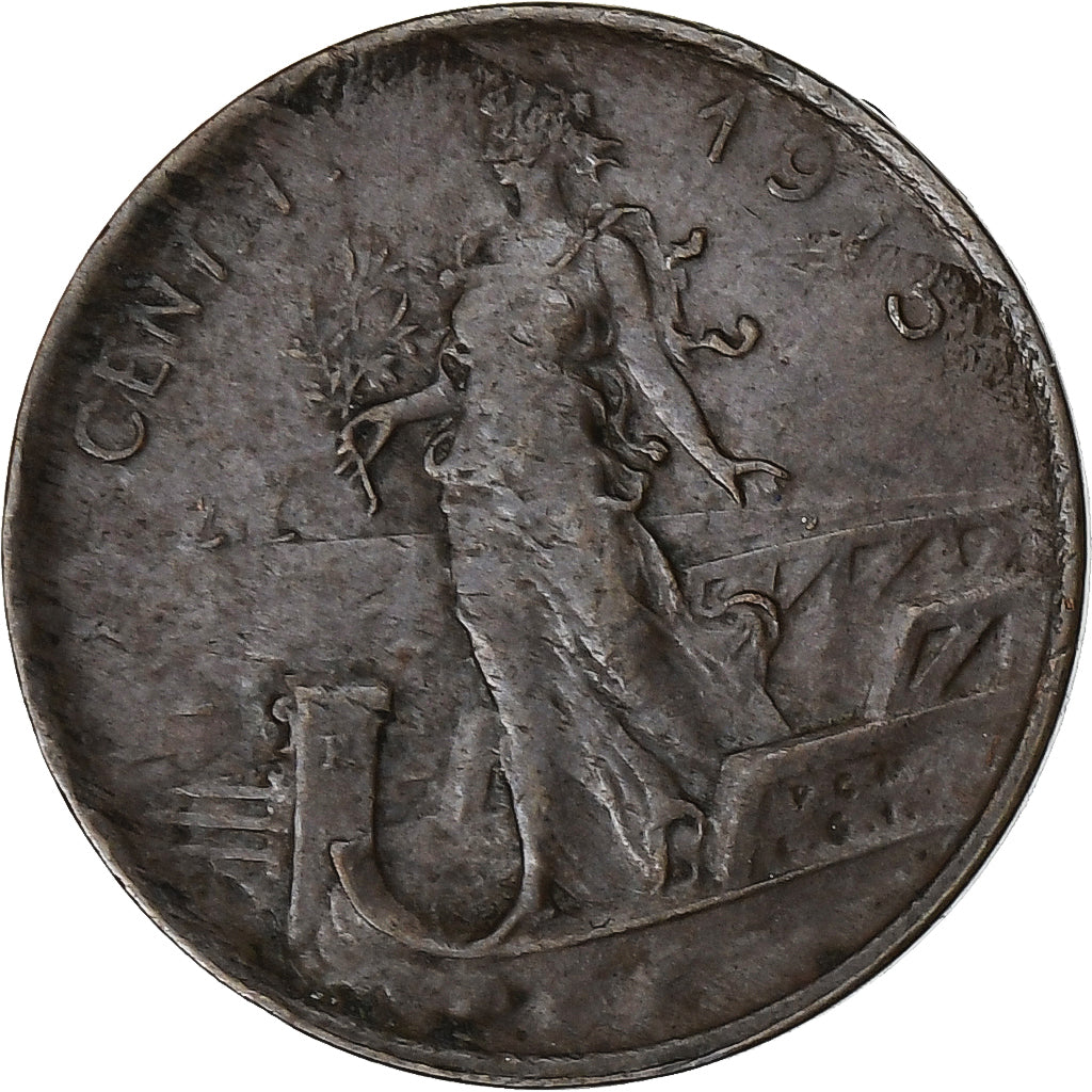 Italia, Vittorio Emanuele III, Centesimo, 1915, Rome, Bronzo, BB+, KM:40