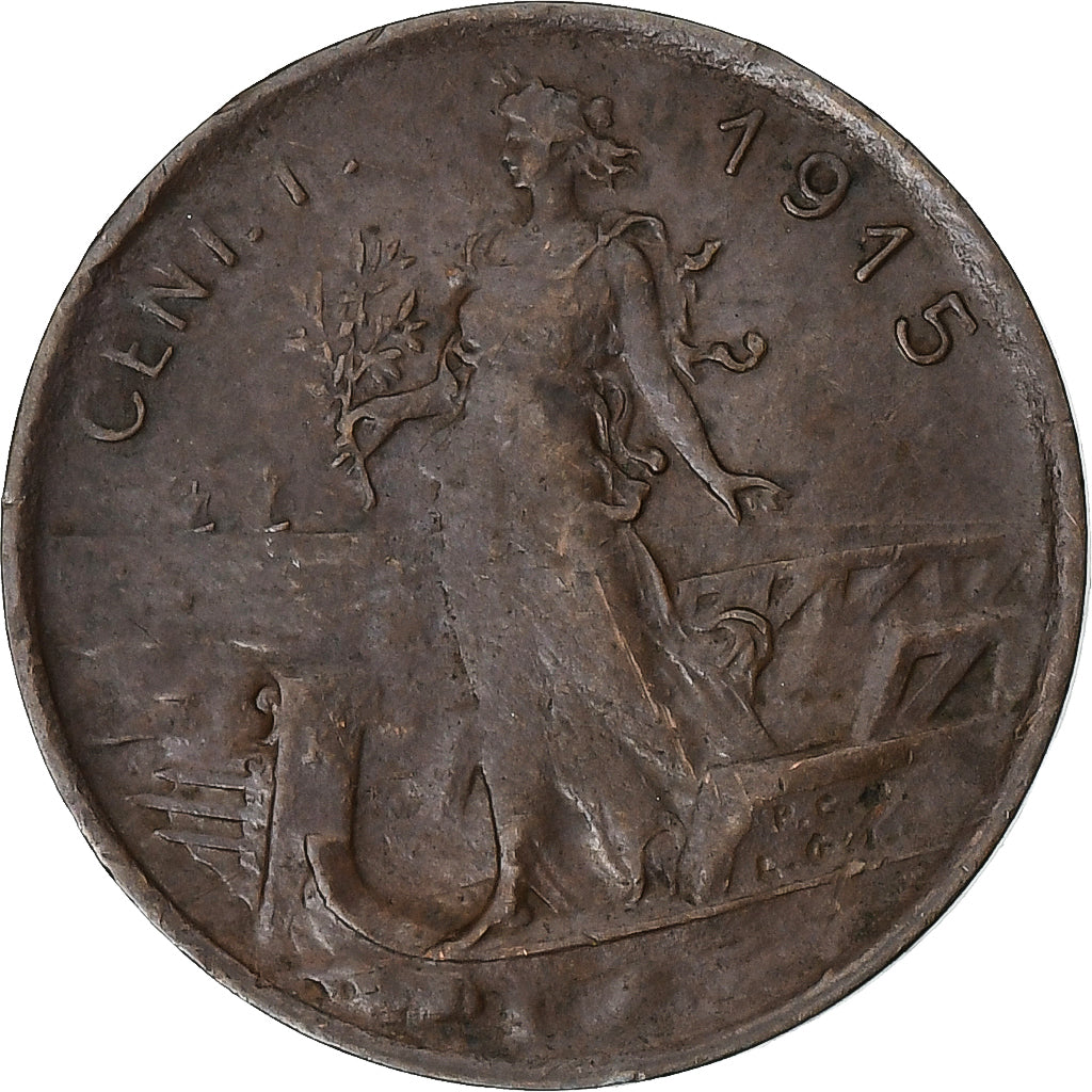Italia, Vittorio Emanuele III, Centesimo, 1915, Rome, Bronzo, BB, KM:40