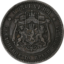 Bulgaria, Alexander I, 10 Stotinki, 1881, Bronze, EF(40-45), KM:3
