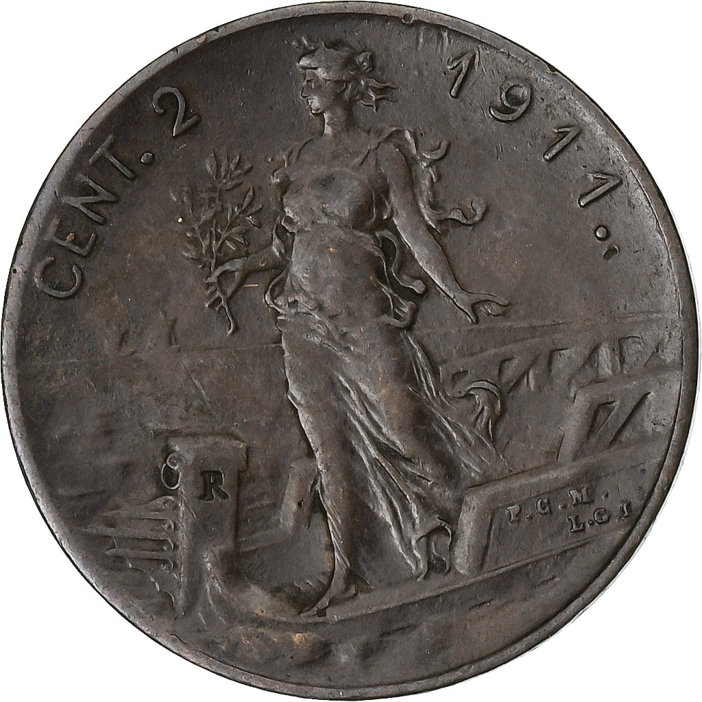 Italië, Vittorio Emanuele III, 2 Centesimi, 1911, Rome, Bronzen, ZF, KM:41