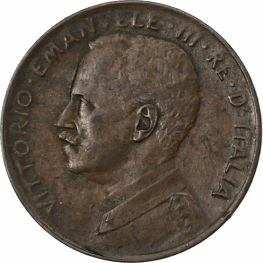 Italia, Vittorio Emanuele III, 2 Centesimi, 1917, Rome, Bronce, MBC, KM:41