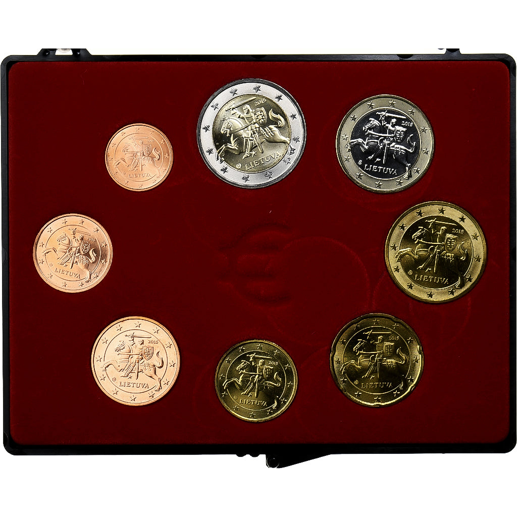 Lituania, Set 1 ct. - 2 Euro, BU, 2015, Vilnius, Sin información, FDC