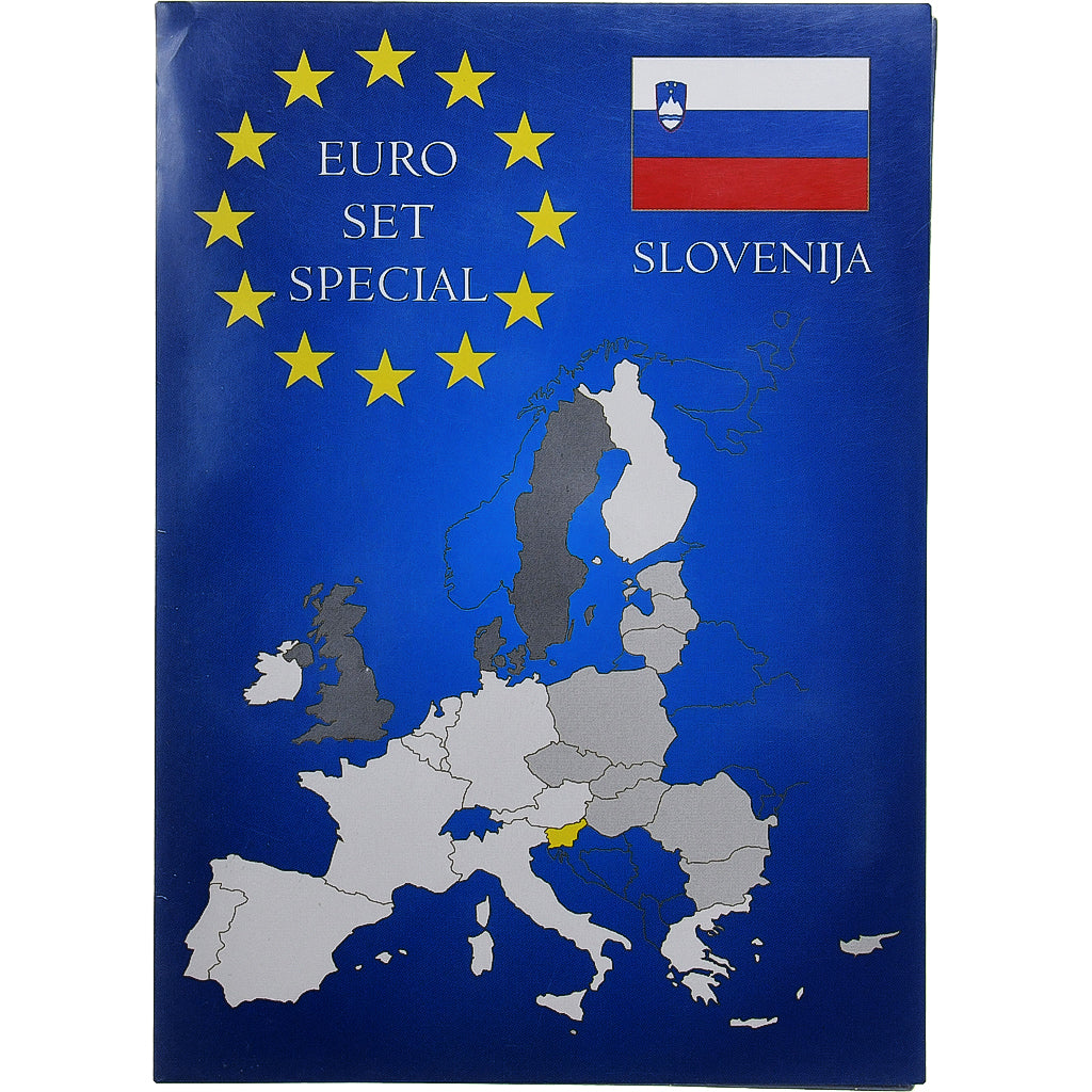Slowenien, Set 1 ct. - 2 Euro, 2002, Vantaa, STGL