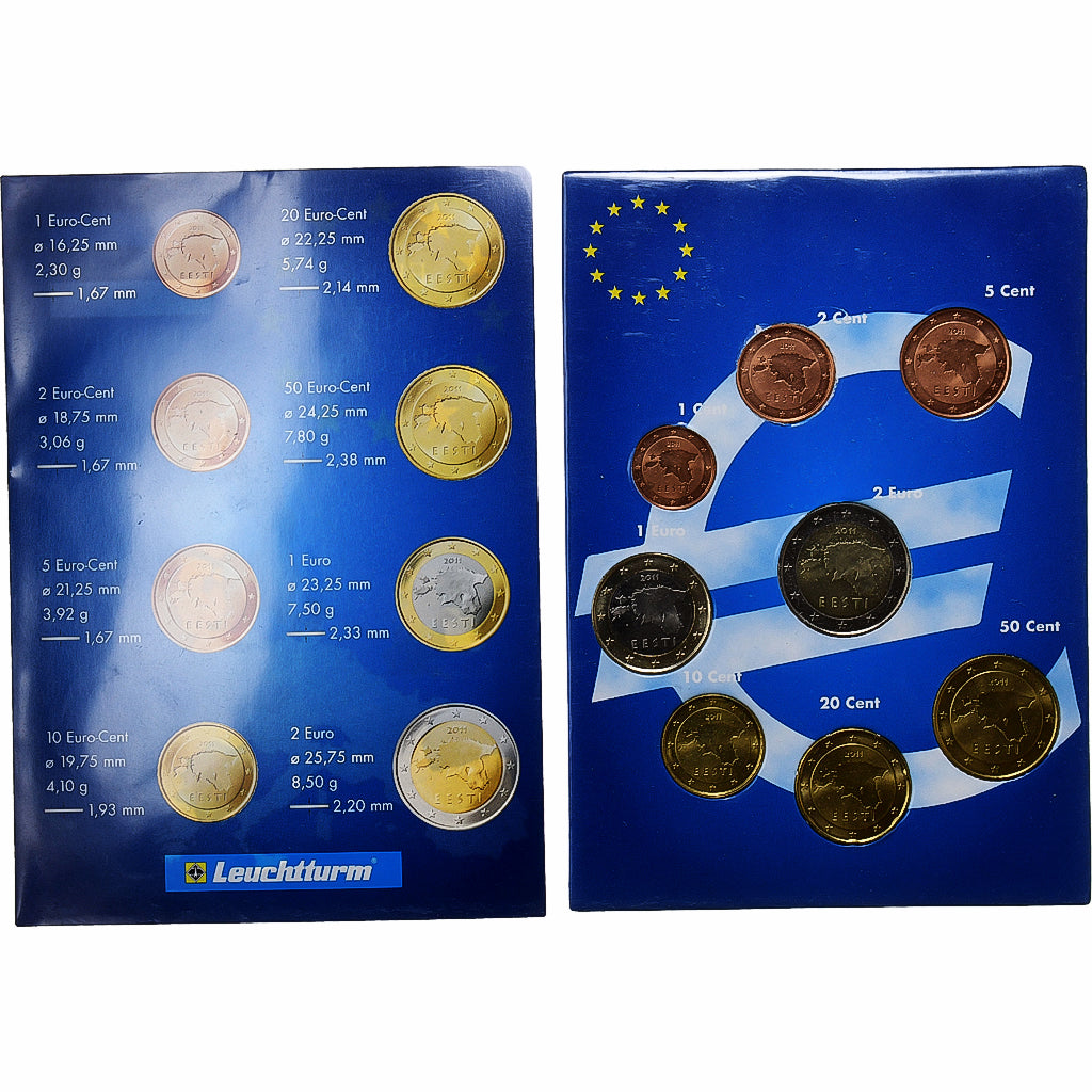 Estónia, Set 1 ct. - 2 Euro, 2002, N/D, MS(65-70)