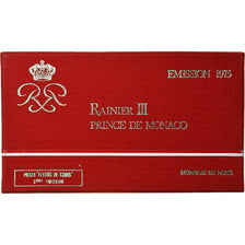 Monaco, Rainier III, Coffret 10 c. à 50 frs., 1975, MDP, FDC, MS(65-70)