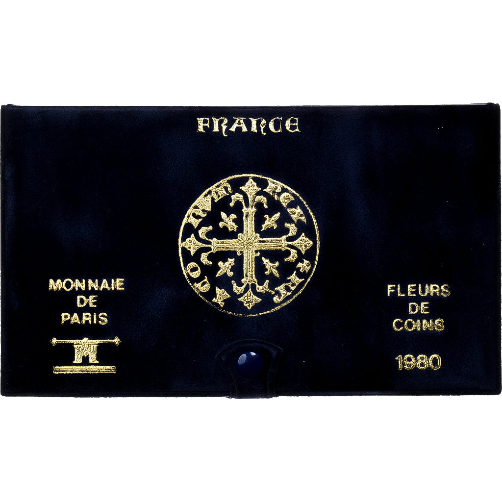 France, Coffret 1 c. à 50 frs., 1980, MDP, série FDC, MS(65-70)
