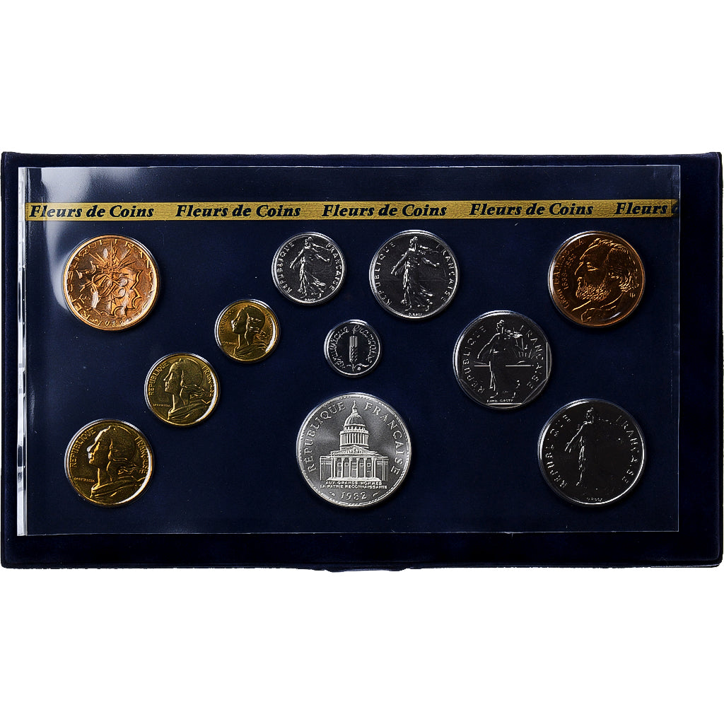 France, Coffret 1 c. à 100 frs., 1982, MDP, série FDC, MS(65-70)