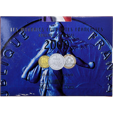 France, Set 1 c. - 20 frs., 2000, MDP, BU, MS(65-70)