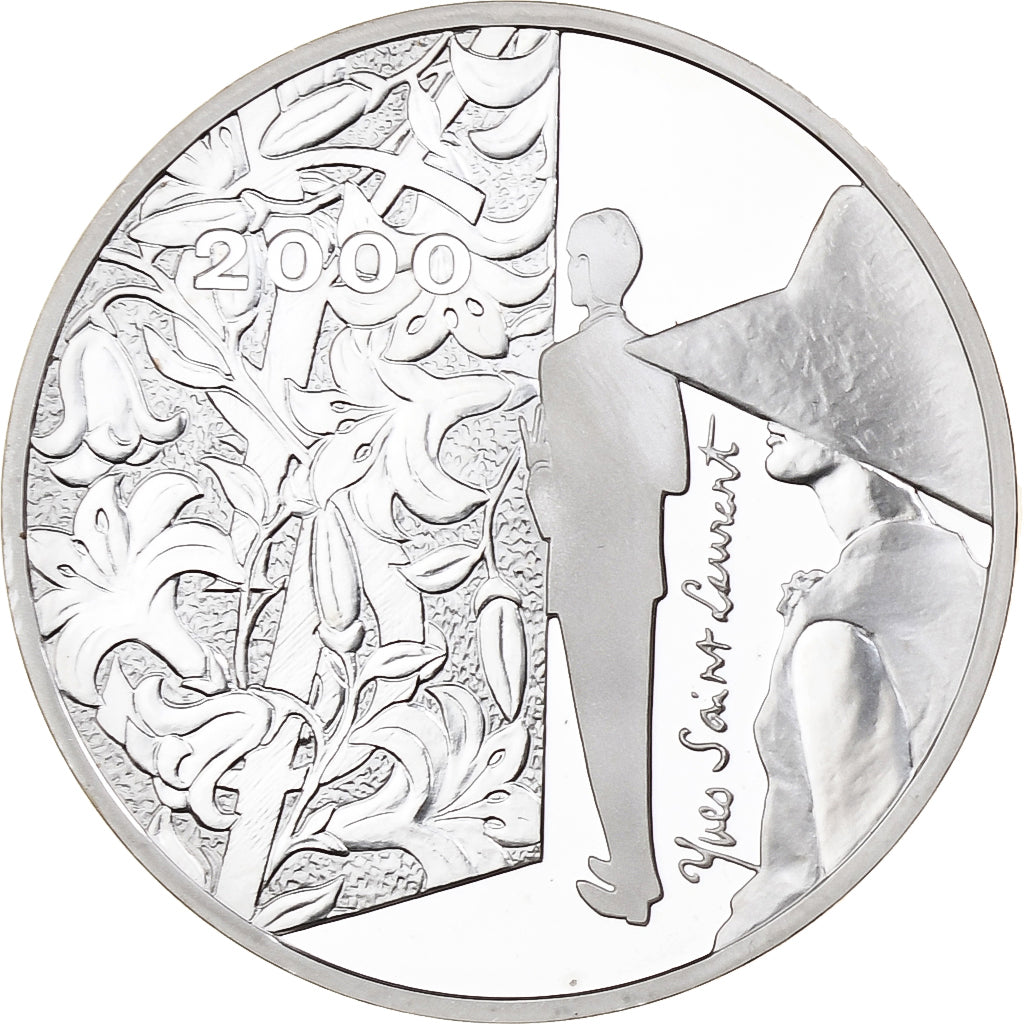 France, 10 Francs, Yves Saint Laurent, 2000, MDP, Proof, Silver, MS(65-70)