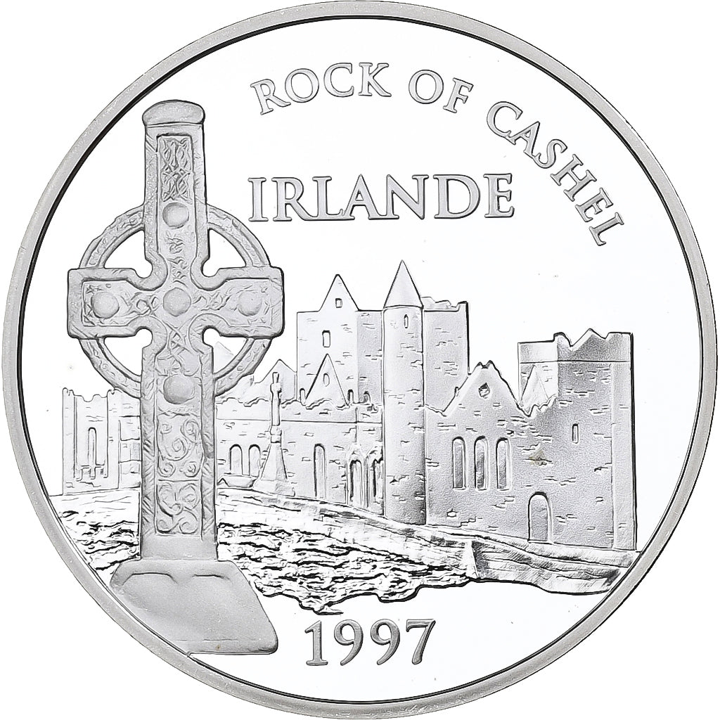 França, 100 Francs-15 Euro, Rock of Cashel (Irlande), 1997, MDP, Proof, Prata
