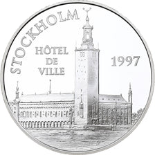 France, 100 Francs-15 Euro, Hôtel de Ville, Stockholm, 1997, MDP, Proof