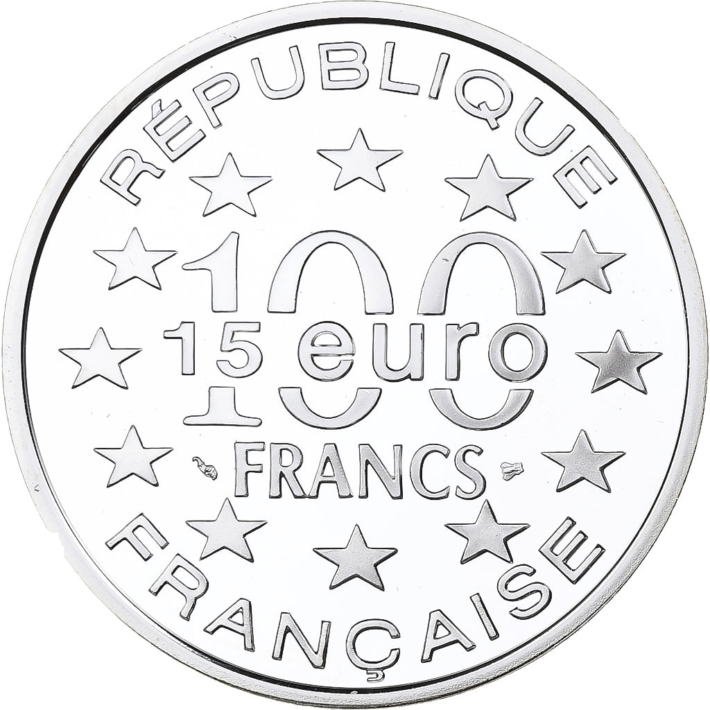 Francia, 100 Francs-15 Euro, Hôtel de Ville, Stockholm, 1997, MDP, FS, Argento