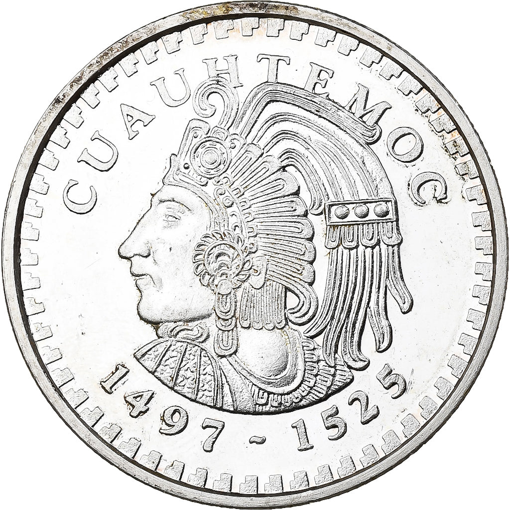Mexico, medal, Cuauhtemoc, 2020, Srebro, 2 Oz, MS(63)