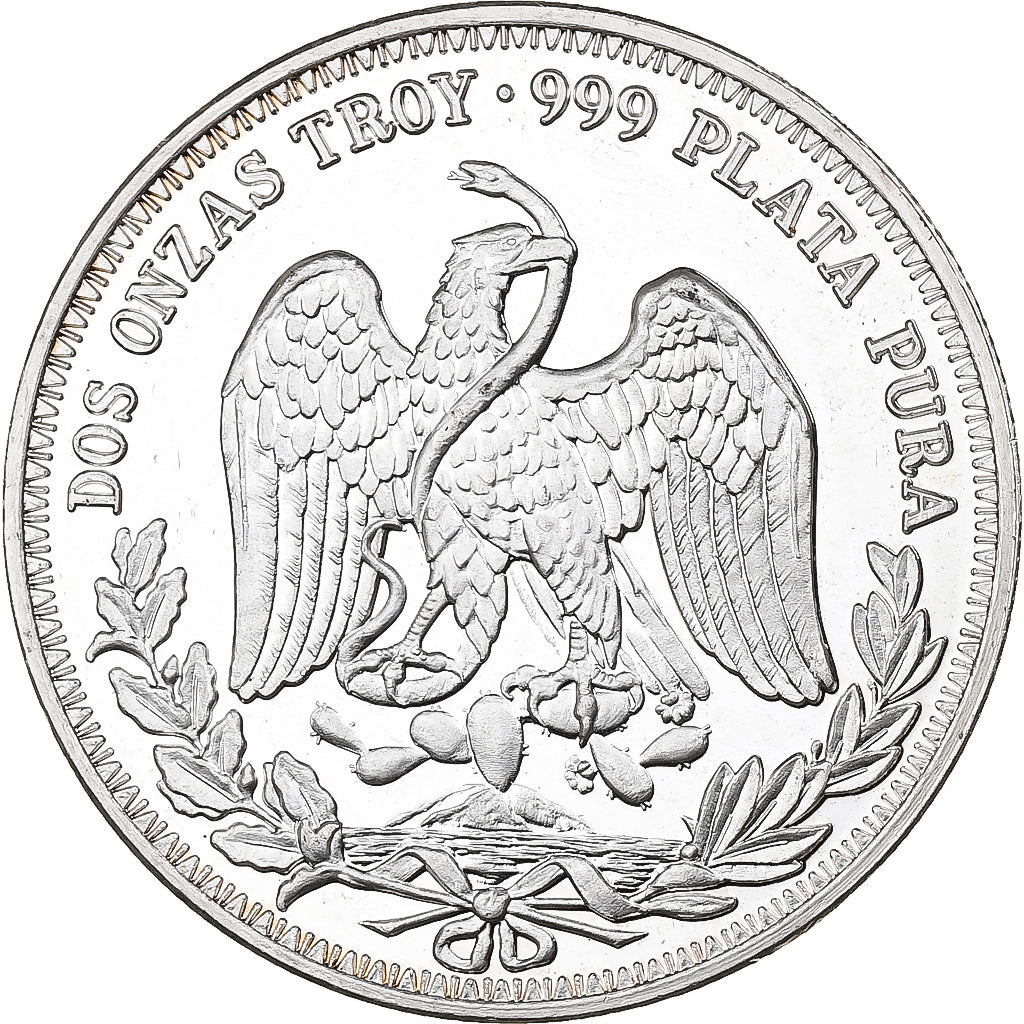Mexico, medal, Cuauhtemoc, 2020, Srebro, 2 Oz, MS(63)