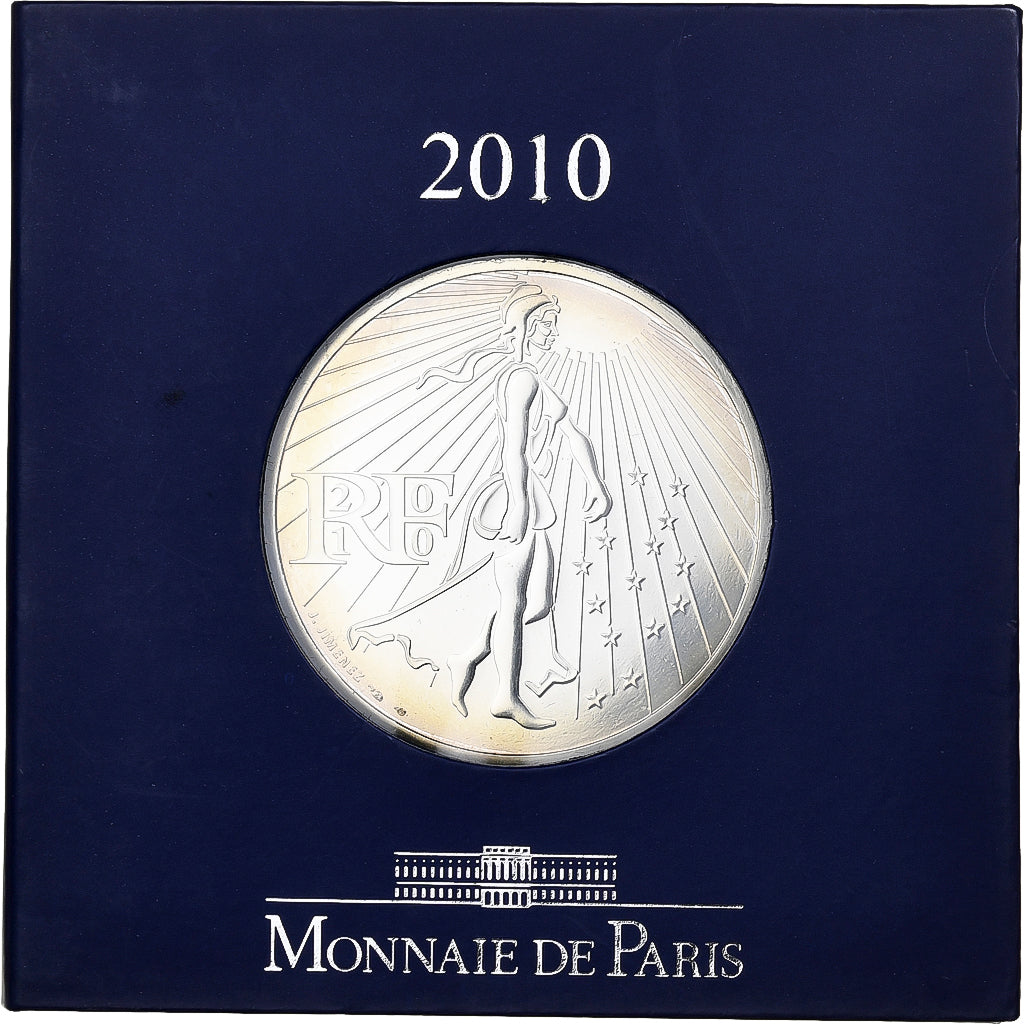 Francja, 50 Euro, Semeuse, 2010, MDP, Srebro, MS(64)