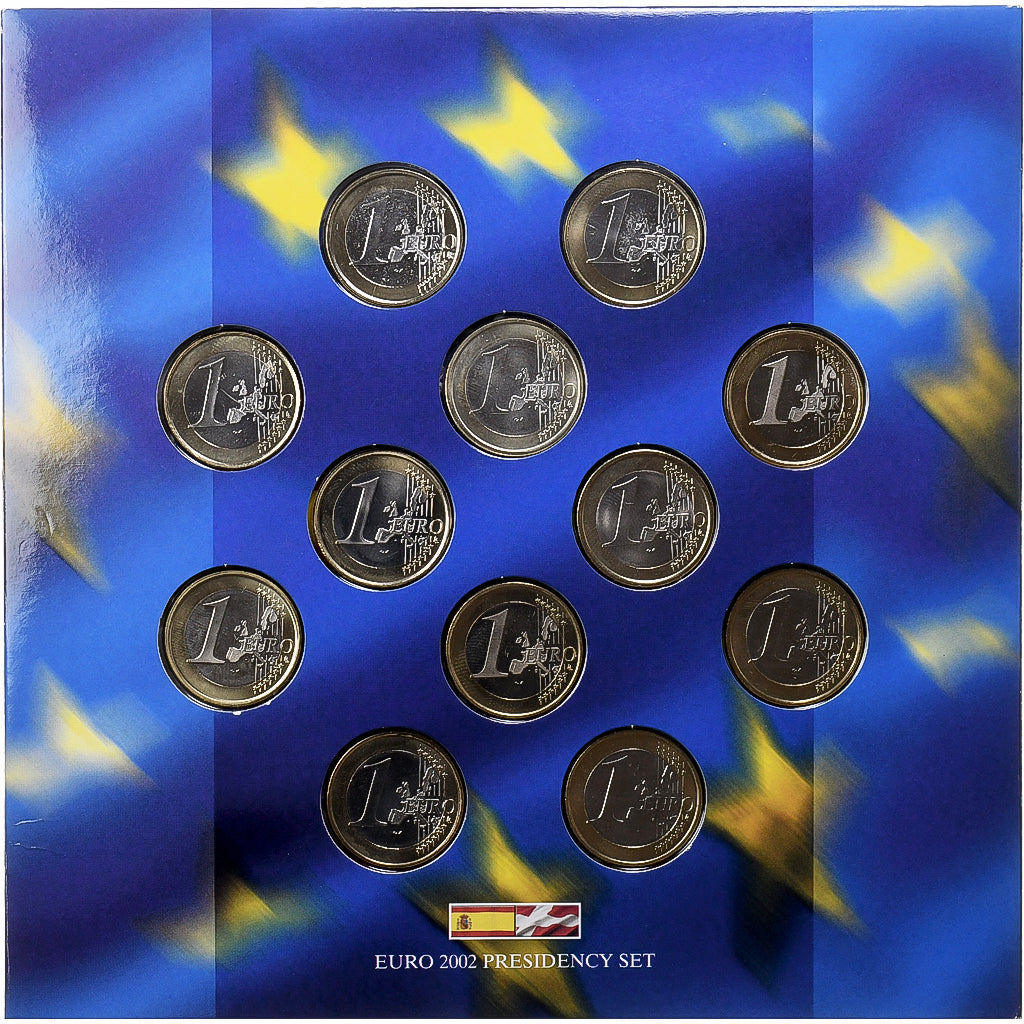 Belgium, Euroset + token, Presidency EU, 2002, Brussels, MS(65-70)