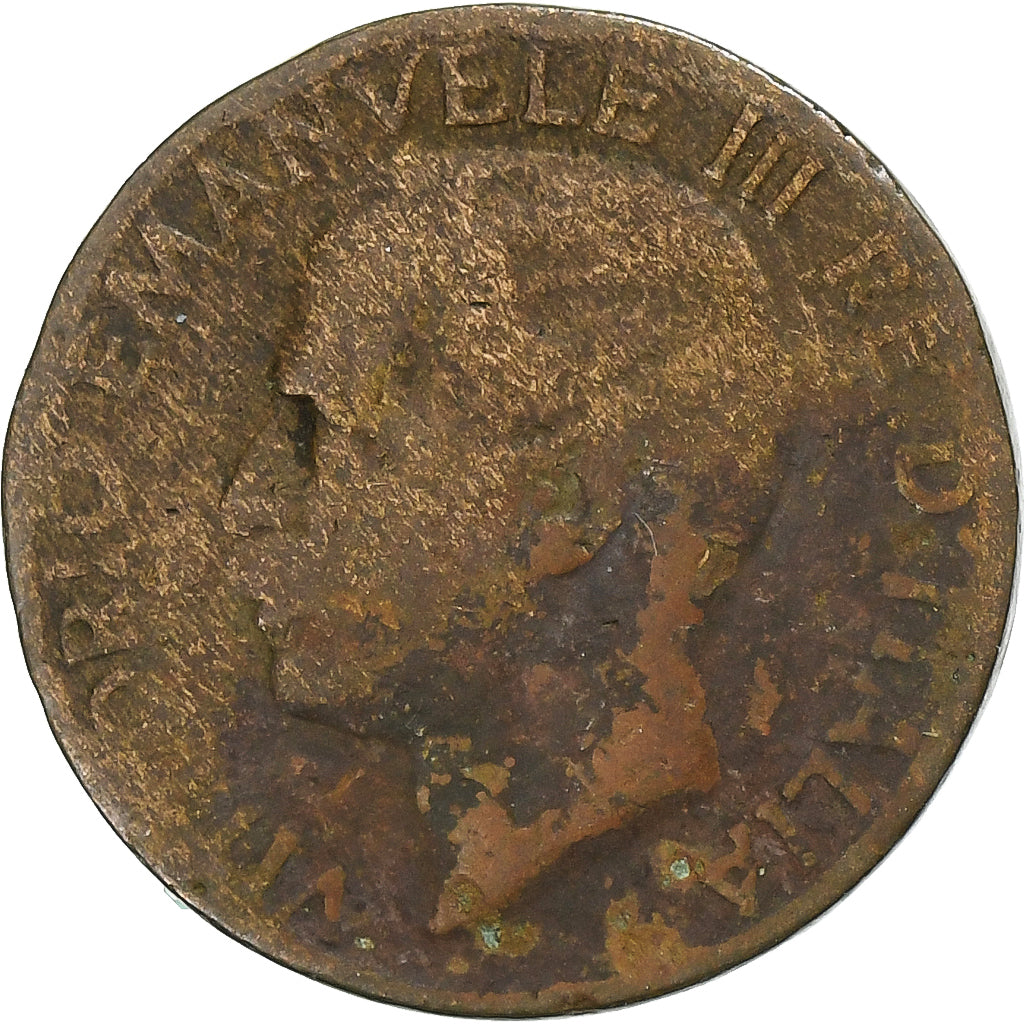 Italia, Vittorio Emanuele III, 5 Centesimi, 1919, Rome, Cobre, BC+, KM:59