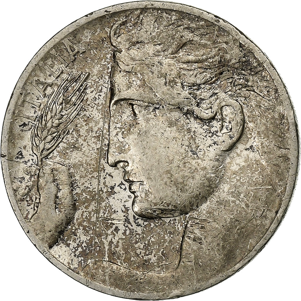 Italia, Vittorio Emanuele III, 20 Centesimi, 1919, Rome, Níquel, BC+