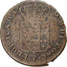 Grand Duchy of Tuscany, Leopold II, Quattrino, 1854, Copper, F(12-15)