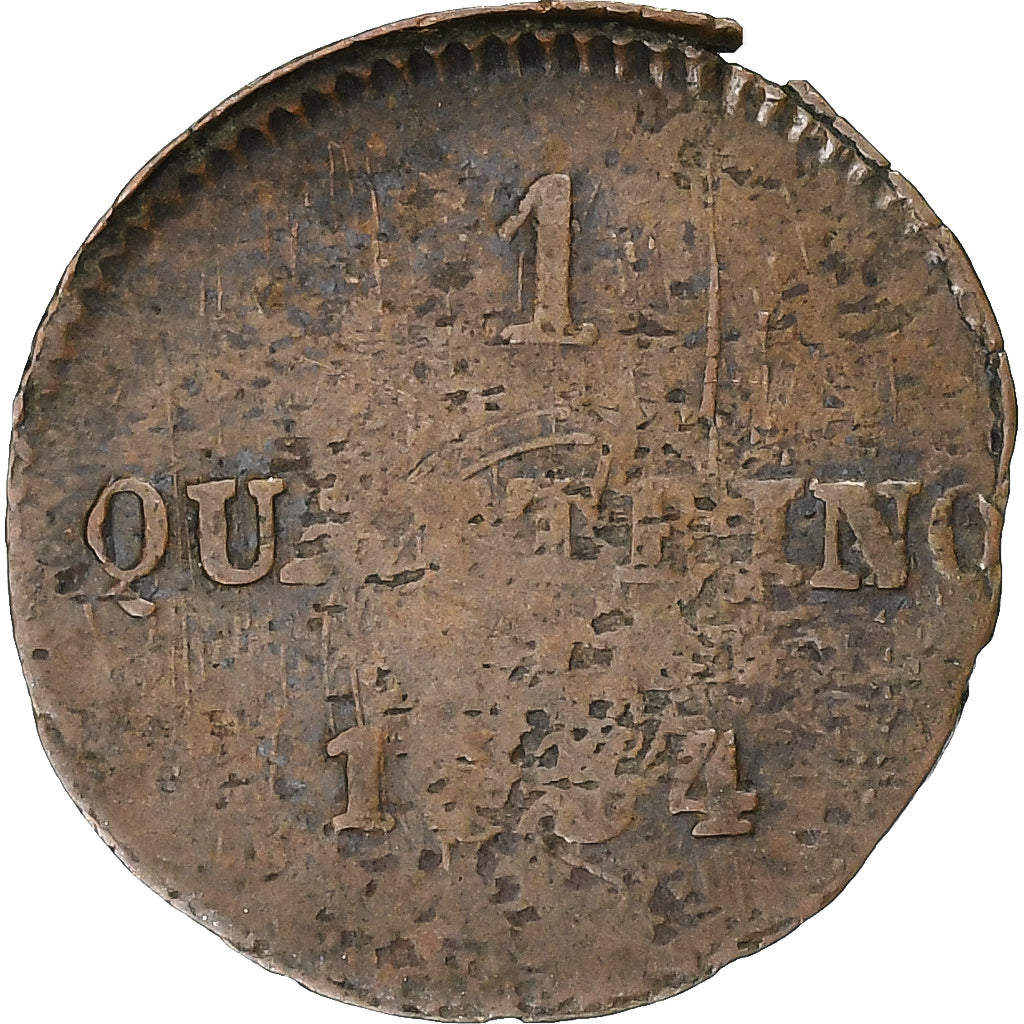 Grand Duchy of Tuscany, Leopold II, Quattrino, 1854, Copper, F(12-15)