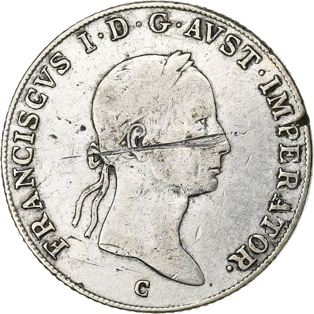 Austria, Franz I, 20 Kreuzer, 1835, Prague, Srebro, VF(30-35)